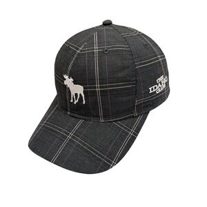 The Idaho Club Moose Plaid Strapback Hat Legendary Adjustable Black Gray